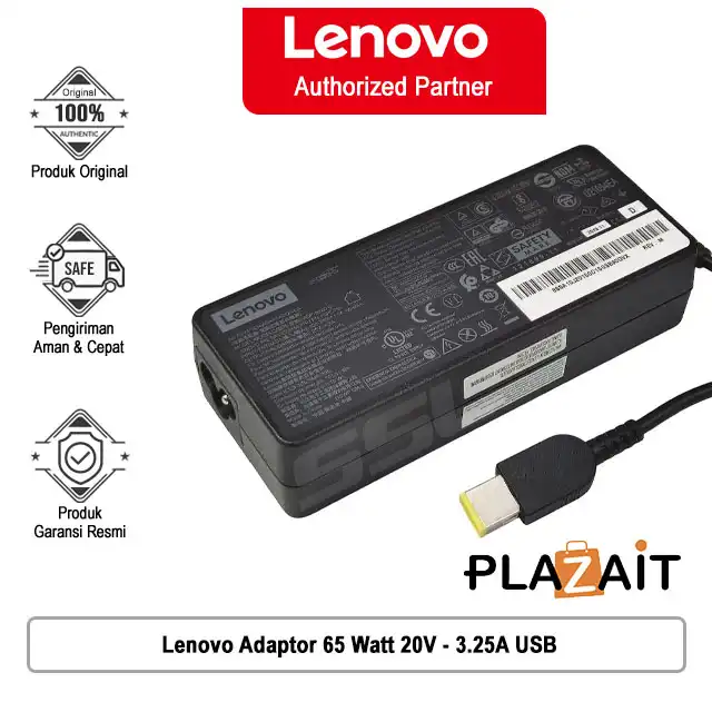 Adaptor Lenovo 65 Watt 20V - 3.25A USB (45N0253)