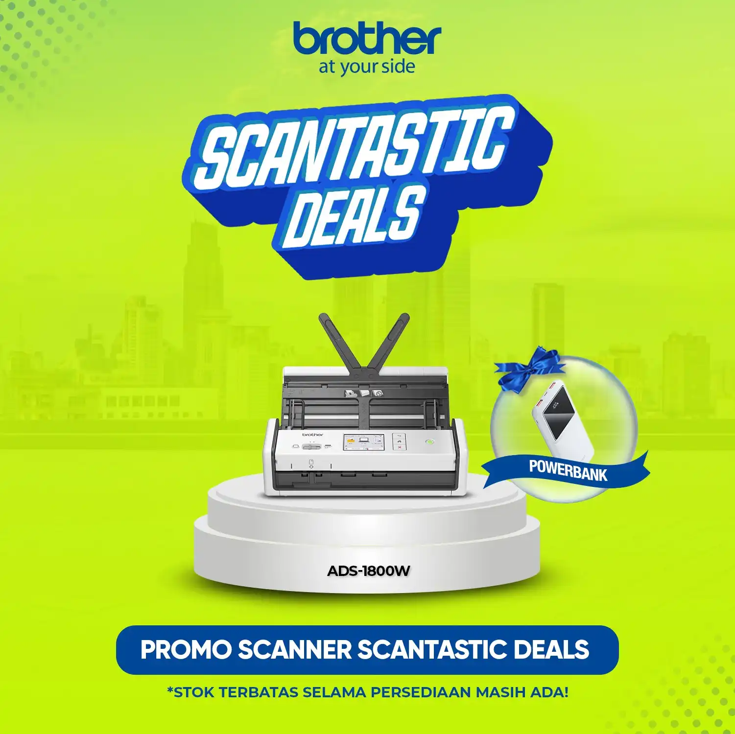 Brother Scanner ADS-1800W Portable Document