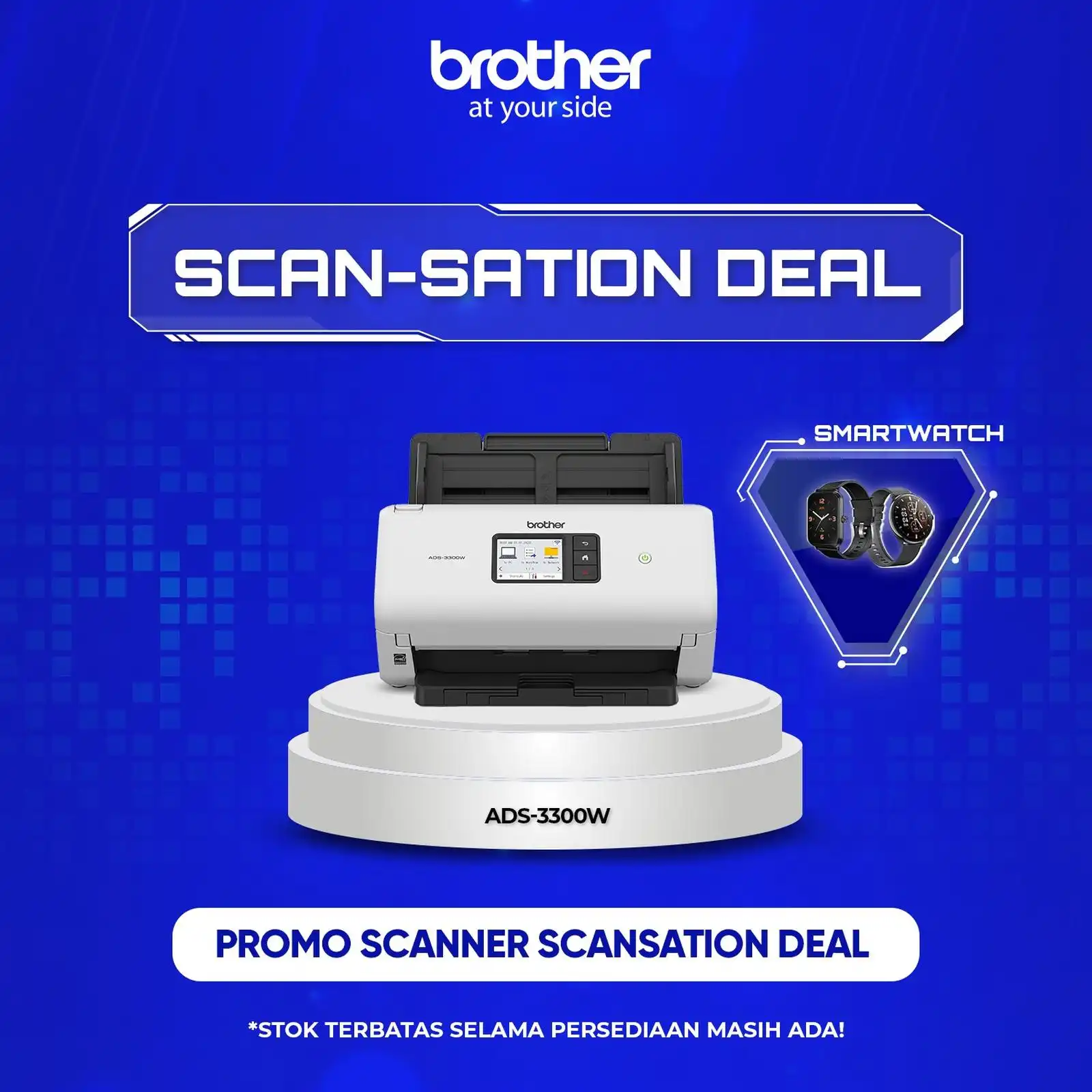 Brother Scanner ADS-3300W Desktop Document
