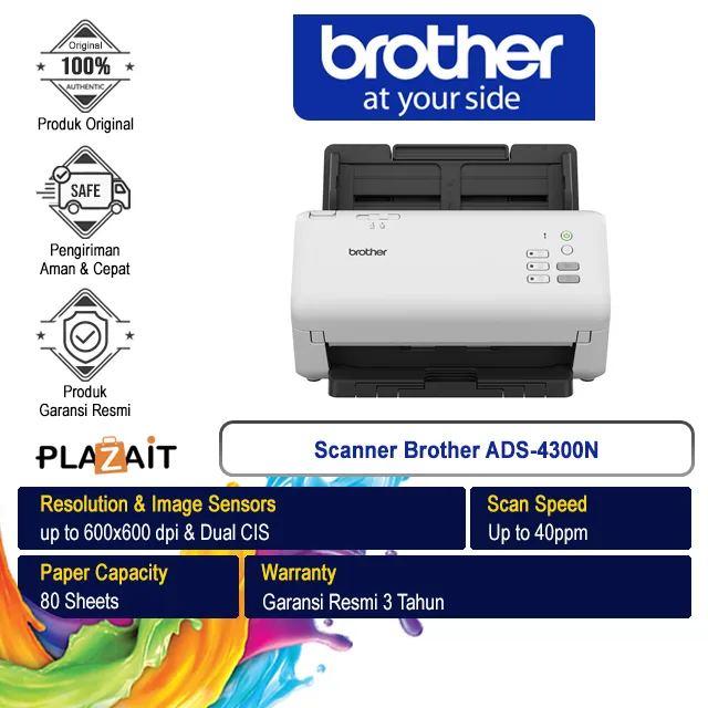 Brother Scanner ADS-4300N High-Speed Network Desktop