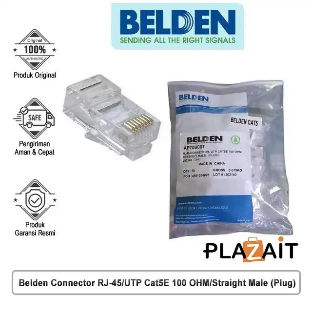 Belden Connector RJ-45 AP700007 UTP Cat5E 100 OHM/Straight Male (Plug)