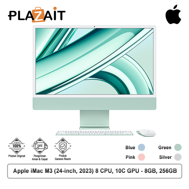 Apple iMac M3 (24-inch) 8 CPU, 10C GPU - 8GB, 256GB SSD, with Retina 4.5K display, 4 Port