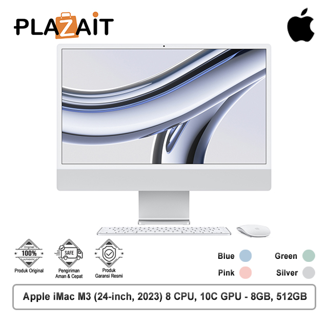 Apple iMac M3 (24-inch) 8 CPU, 10C GPU - 8GB, 512GB SSD, with Retina 4.5K display, 4 Port
