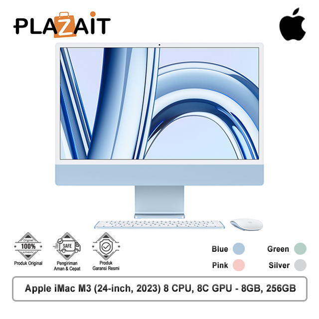 Apple iMac M3 (24-inch) 8 CPU, 8C GPU - 8GB, 256GB SSD, with Retina 4.5K display, 2 Port