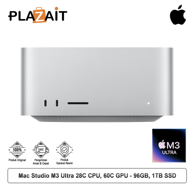 Apple Mac Studio M3 Ultra 28-core CPU and 60-core GPU - 96GB, 1TB SSD