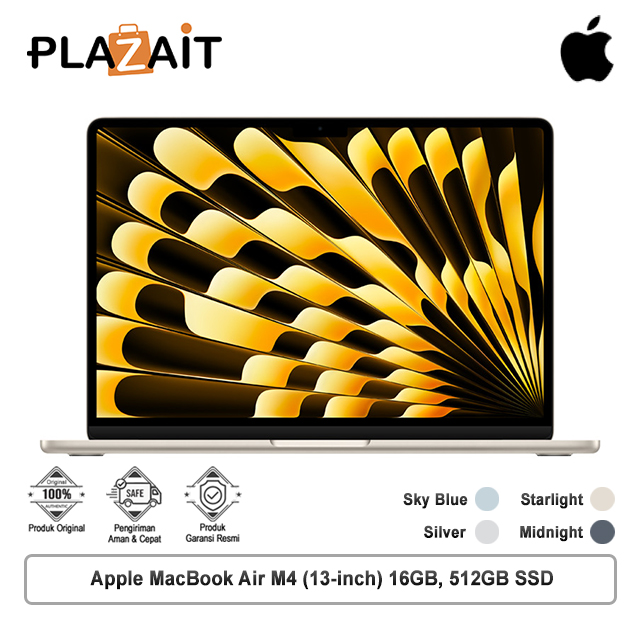 Apple MacBook Air M4 (13-inch) 10-core CPU and 10-core GPU – 16GB, 512GB SSD