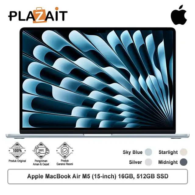 Apple MacBook Air M5 (15-inch) 10-core CPU and 10-core GPU – 16GB, 512GB SSD