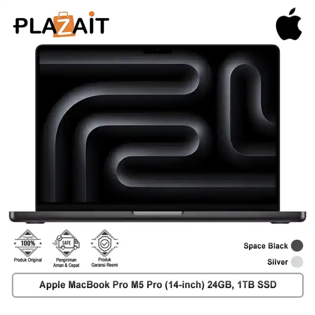Apple MacBook Pro M5 Pro (14-inch) 15-core CPU and 16-core GPU - 24GB, 1TB SSD