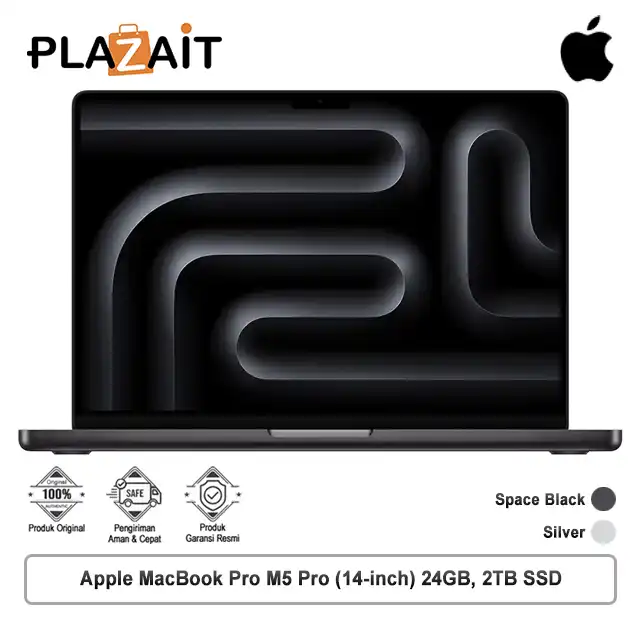 Apple MacBook Pro M5 Pro (14-inch) 15-core CPU and 16-core GPU - 24GB, 2TB SSD