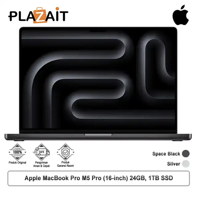 Apple MacBook Pro M5 Pro (16-inch) 18-core CPU and 20-core GPU - 24GB, 1TB SSD