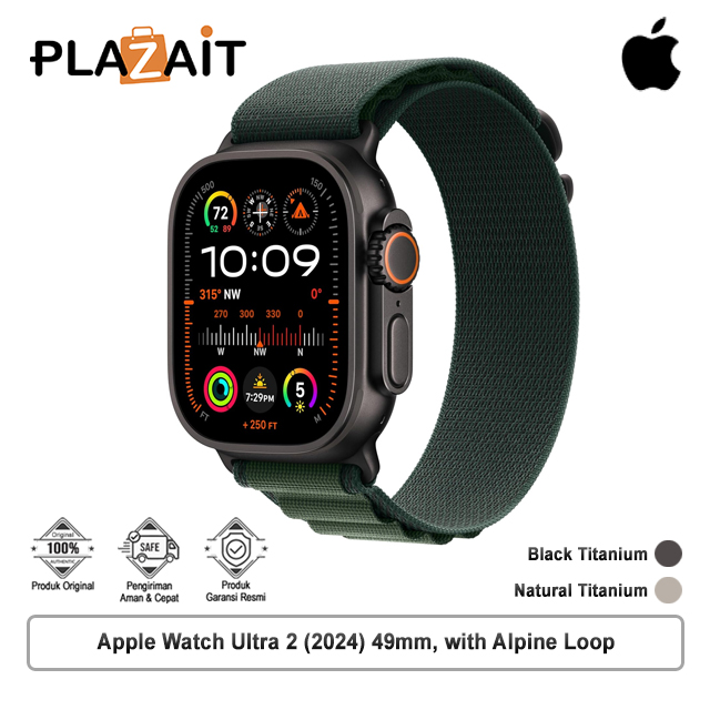 Apple Watch Ultra 2 (2024) 49mm, GPS + Cellular, Titanium Case with Alpine Loop