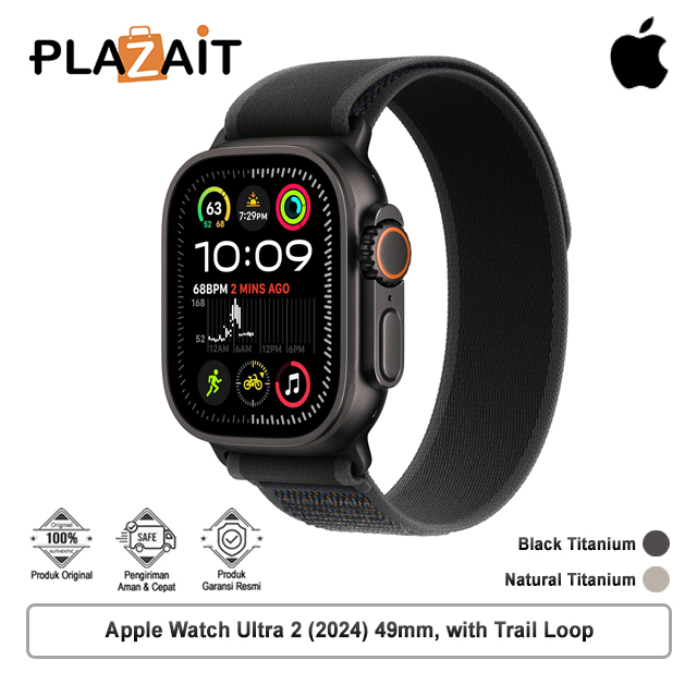 Apple Watch Ultra 2 (2024) 49mm, GPS + Cellular, Titanium Case with Trail Loop