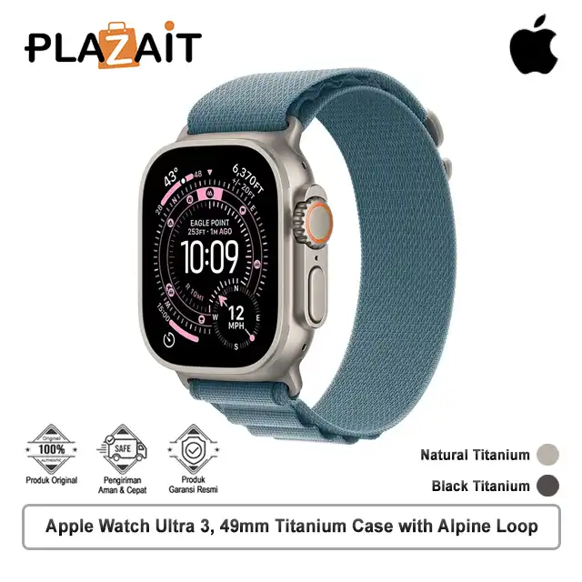 Apple Watch Ultra 3 GPS + Cellular, 49mm Titanium Case with Alpine Loop