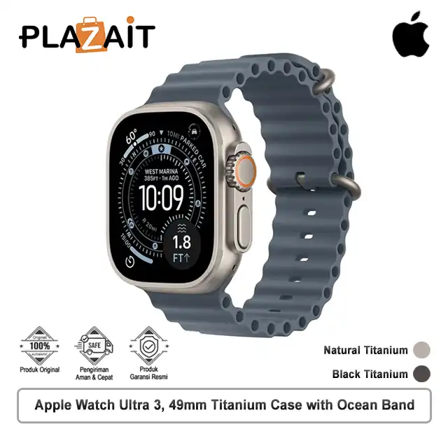 Apple Watch Ultra 3 GPS + Cellular, 49mm Titanium Case with Ocean Band