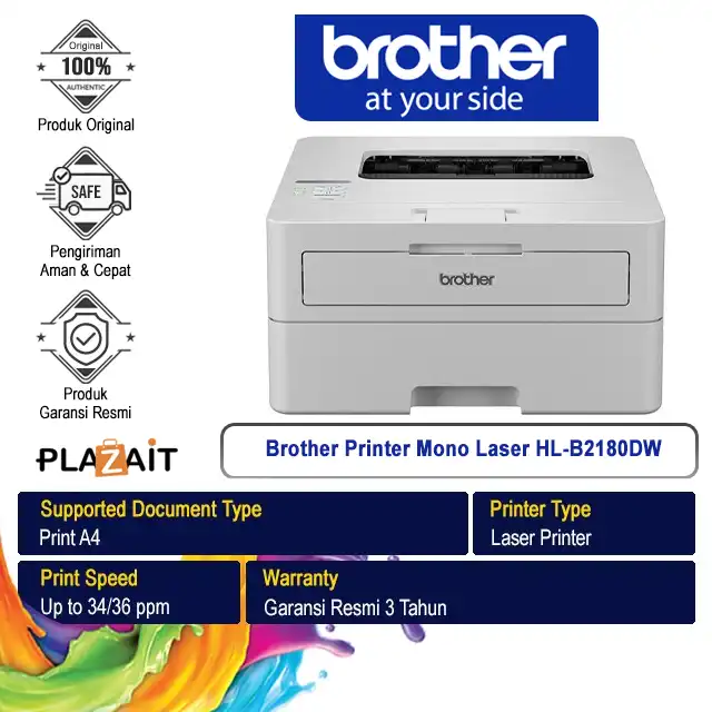 Brother Printer Mono Laser HL-B2180DW A4 WiFi - Print Only