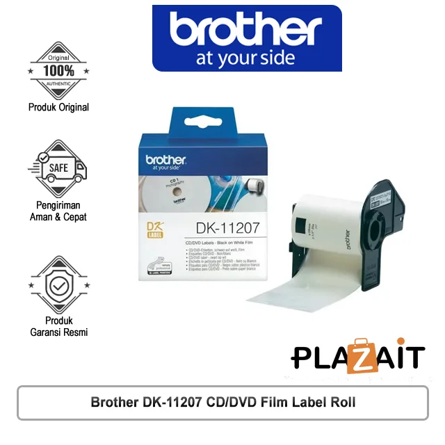 Brother DK-11207 CD/DVD Film Label Roll