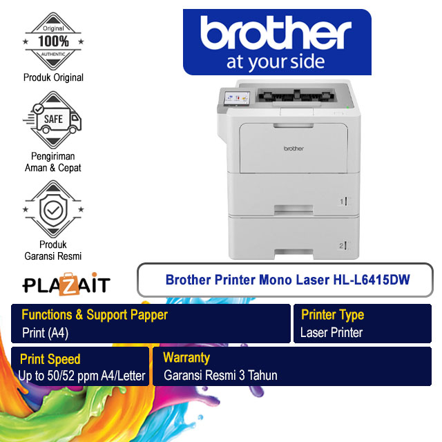 Brother Printer Mono Laser HL-L6415DW Print Only