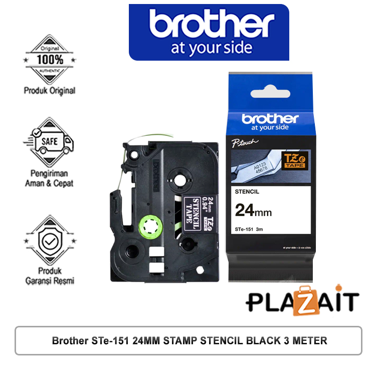 Brother STe-151 24mm Stamp Stencil Black 3 Meter