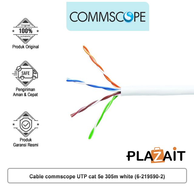 Cable commscope UTP cat 5e 305m white (6-219590-2)