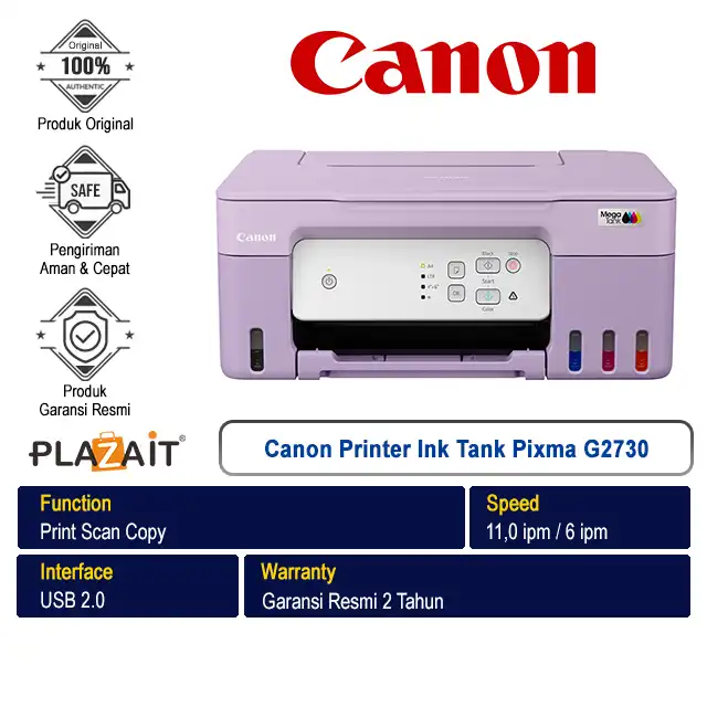 Canon Printer Ink Tank Pixma G2730 Purple - Print Scan Copy