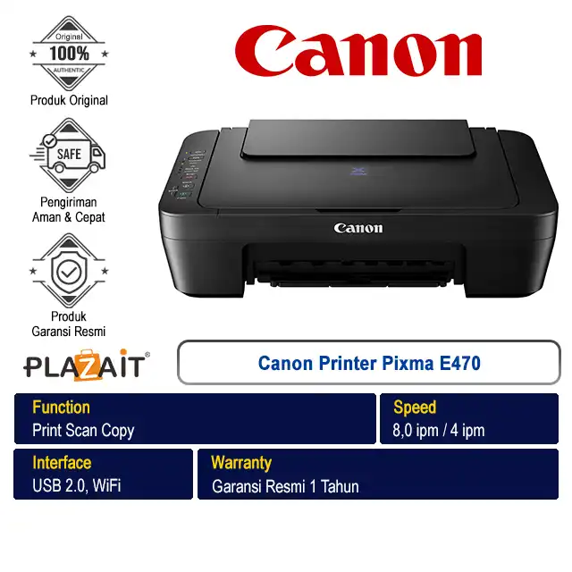 Canon Printer Pixma E470 - Print Scan Copy WiFi