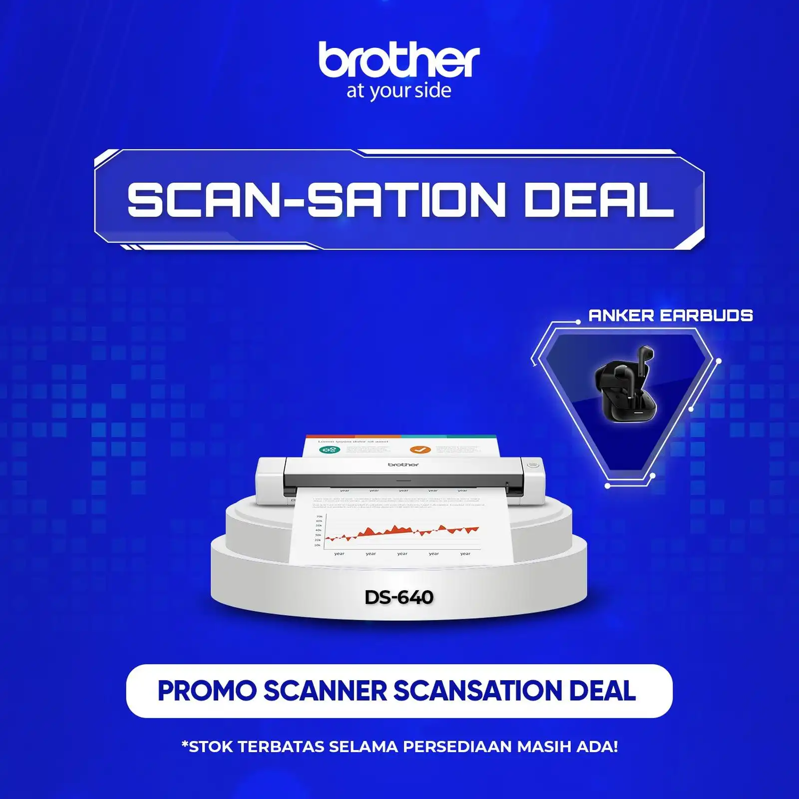 Brother Scanner DS-640 Portable Compact Mobile Document