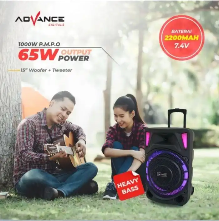 Advance Speaker K1505 Bluetooth Portable 15" 2 Mic Wireless - advance-speaker-k1505-bluetooth-portable-1759131296-141.webp