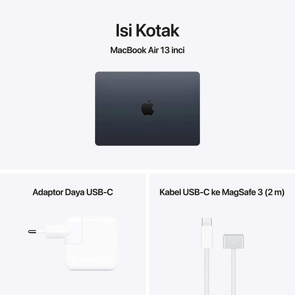 Apple Apple MacBook Air M5 (13-inch) 10-core CPU and 10-core GPU – 24GB, 1TB SSD Harga Rp 35.250.000 Toko Medan