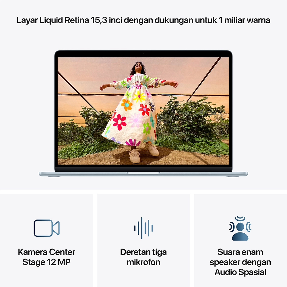 Apple Apple MacBook Air M5 (15-inch) 10-core CPU and 10-core GPU – 24GB, 1TB SSD Harga Rp 39.250.000 Toko Medan