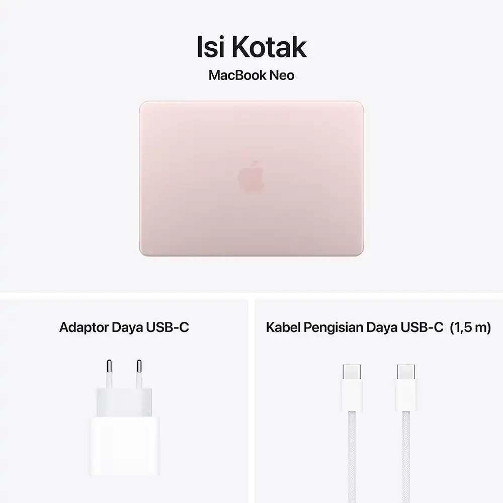 Apple Apple MacBook Neo A18 Pro (13-inch) 6-core CPU and 5-core GPU - 8GB, 256GB SSD Harga Rp 10.599.000 Toko Medan