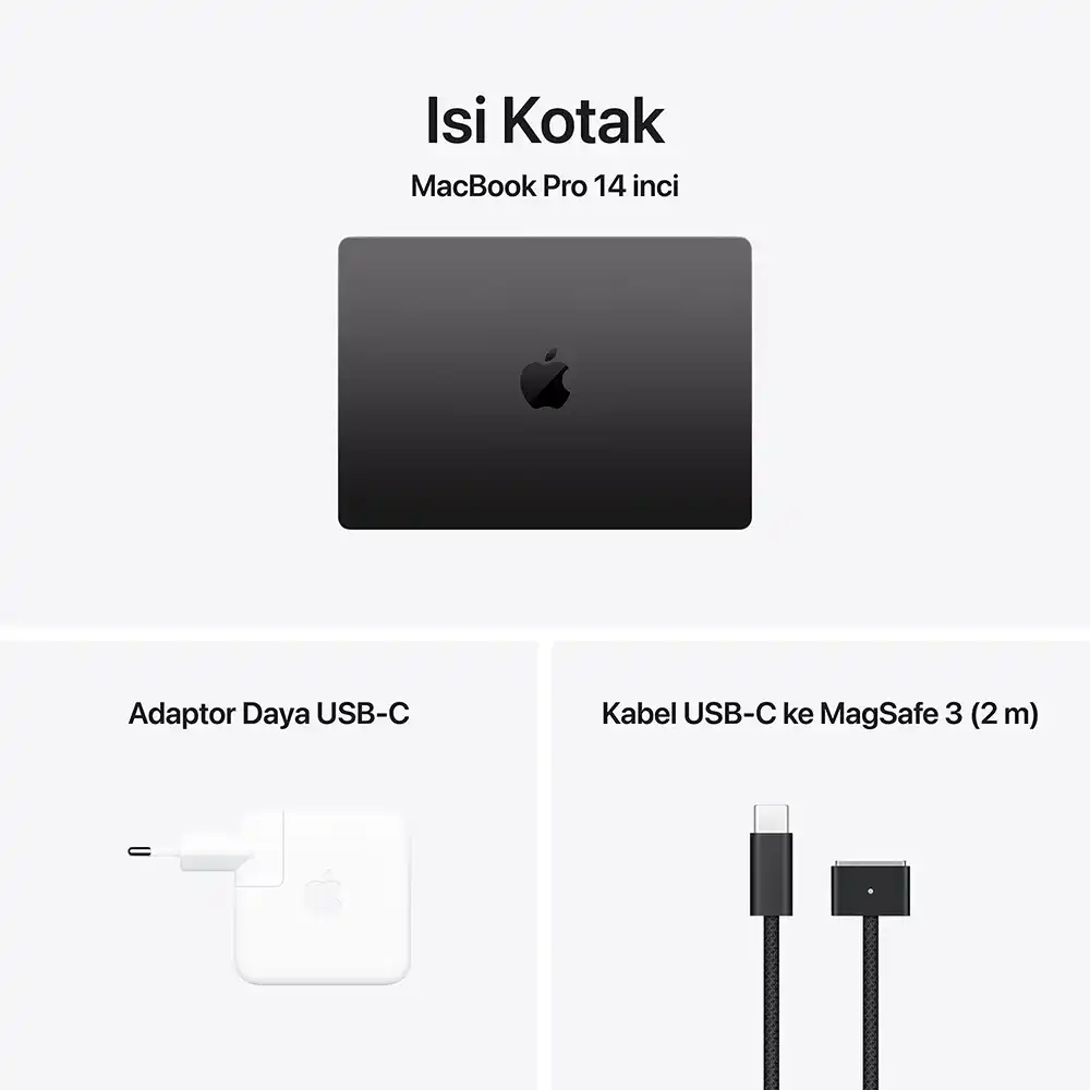Apple Apple MacBook Pro M5 (14-inch) 10-core CPU and 10-core GPU - 32GB, 1TB SSD Harga Rp 46.999.000 Toko Medan