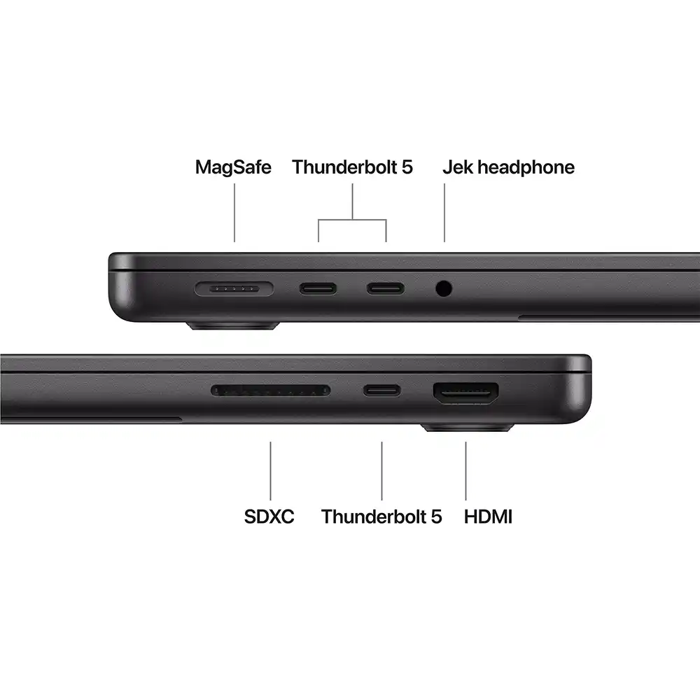 Apple Apple MacBook Pro M5 Pro (14-inch) 15-core CPU and 16-core GPU - 24GB, 2TB SSD Harga Rp 57.999.000 Toko Medan