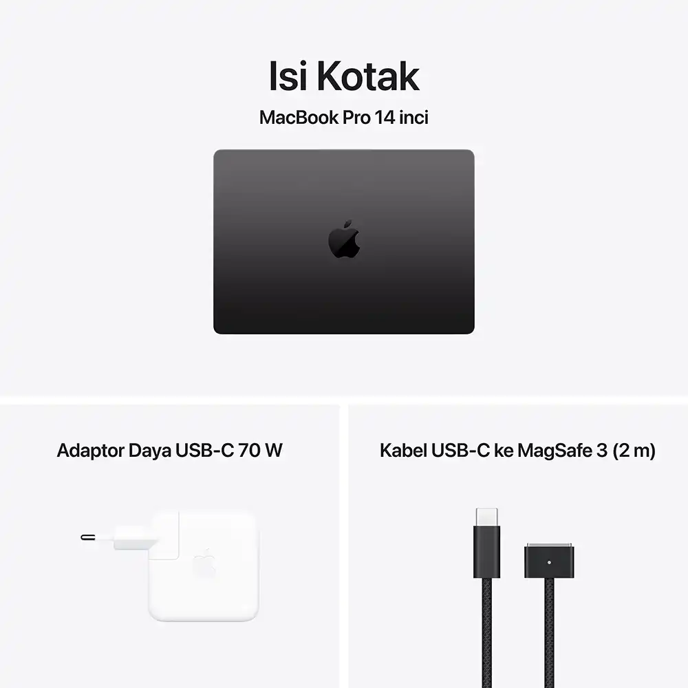 Apple Apple MacBook Pro M5 Pro (14-inch) 18-core CPU and 20-core GPU - 24GB, 2TB SSD Harga Rp 61.999.000 Toko Medan