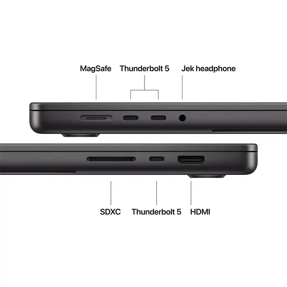 Apple Apple MacBook Pro M5 Pro (16-inch) 18-core CPU and 20-core GPU - 24GB, 1TB SSD Harga Rp 57.999.000 Toko Medan