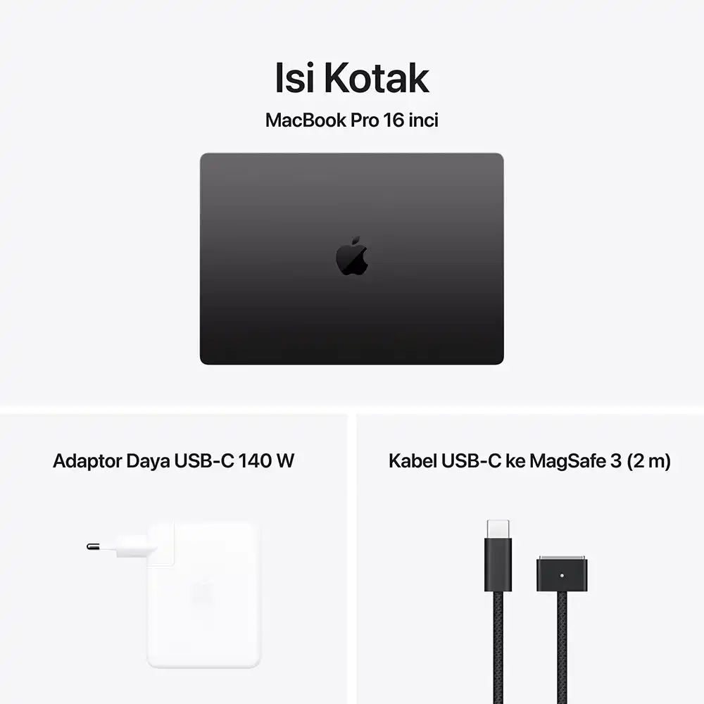 Apple Apple MacBook Pro M5 Pro (16-inch) 18-core CPU and 20-core GPU - 24GB, 1TB SSD Harga Rp 57.999.000 Toko Medan