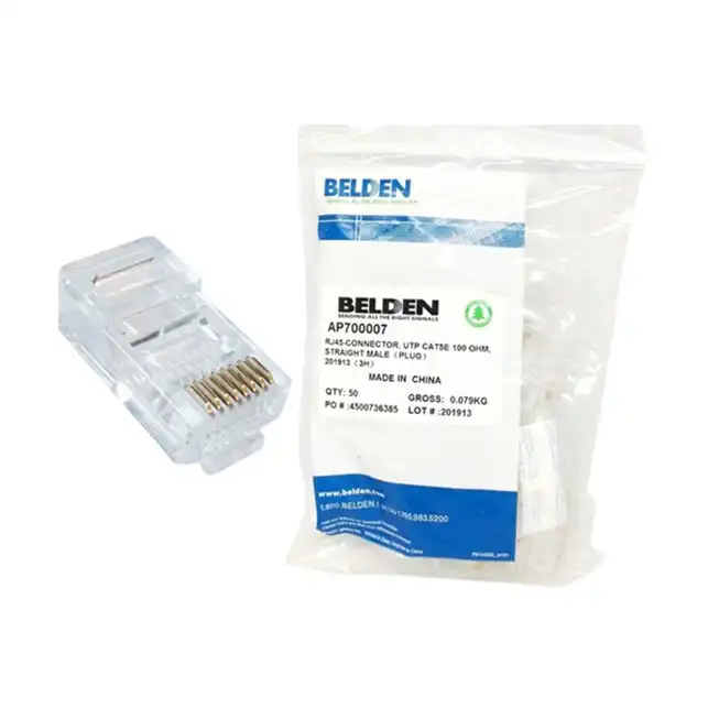 Belden Connector RJ-45 AP700007 UTP Cat5E 100 OHM/Straight Male (Plug) - belden-connector-rj-45-ap700007-utp-cat5e-100-ohm-1759099069-765.webp