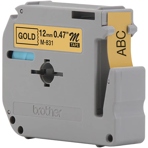 Brother Label Tape M-831 Cassete Laminated 12mm Thermal Black on Gold - brother-label-tape-m-831-black-on-gold-1759331104-437.webp