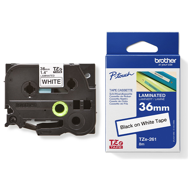 Brother Brother Label Tape TZE-261 36mm x 8m Black on White Laminated Harga Rp 450.000 Toko Medan