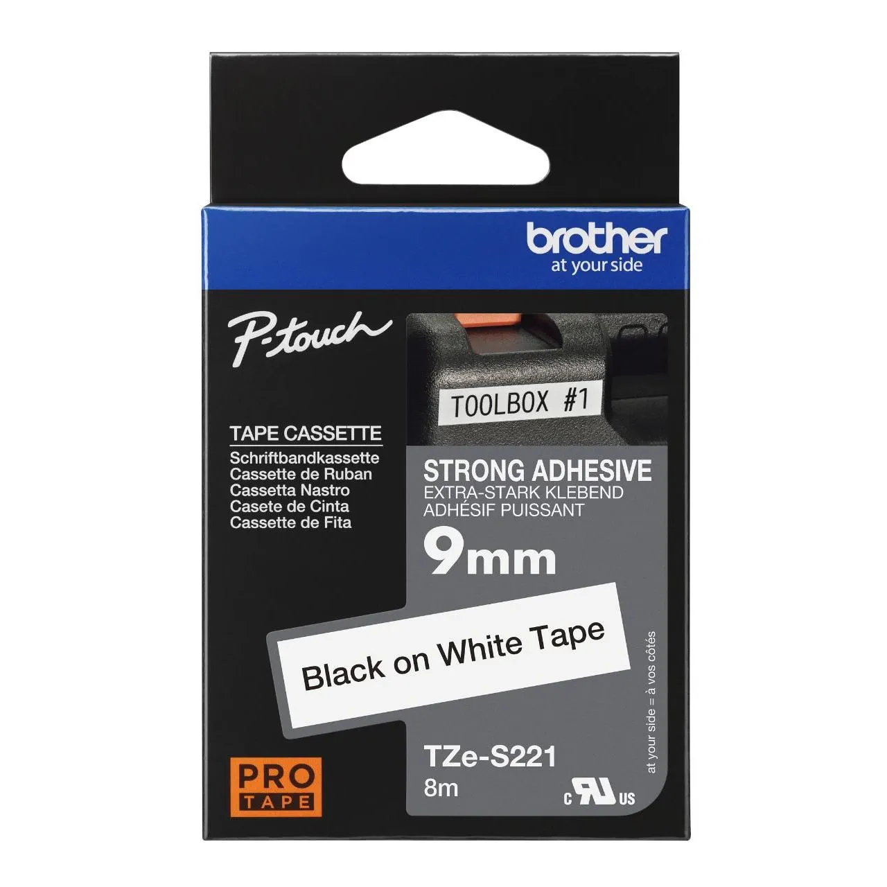 Brother Label Tape TZE-S221 9mm x 8m Black on White Strong Adhesive Harga Rp 290.000 Toko Medan