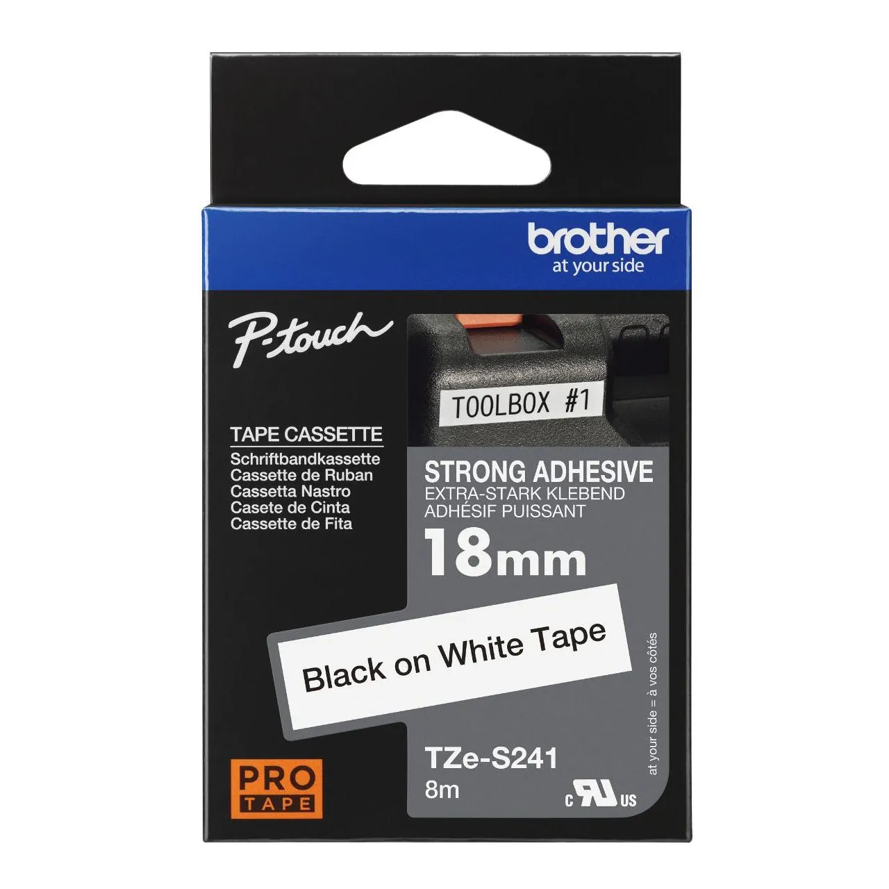 Brother Brother Label Tape TZE-S241 18mm x 8m Black on White Strong Adhesive Harga Rp 380.000 Toko Medan
