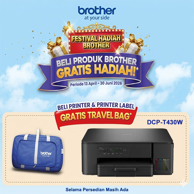 Brother Brother Printer Ink Tank DCP-T430W A4 WiFi - All In One (Print, Scan, Copy) Harga Rp 2.200.000 Toko Medan