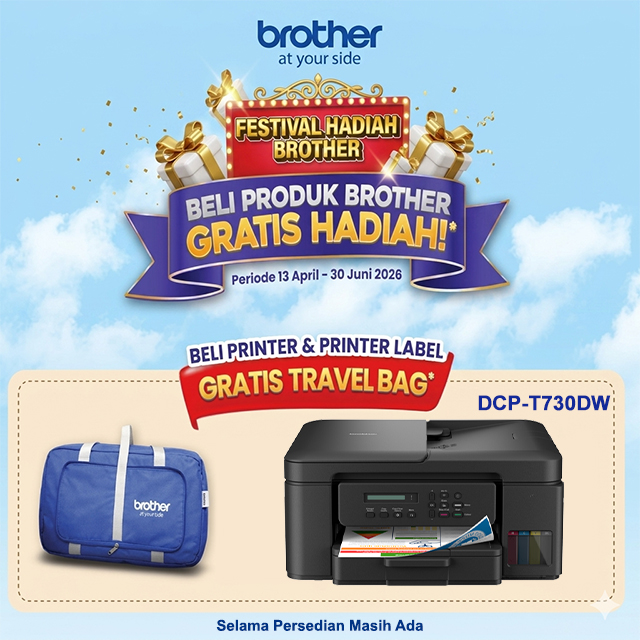 Brother Brother Printer Ink Tank DCP-T730DW A4 WiFi - All In One (Print, Scan, Copy) Harga Rp 3.900.000 Toko Medan