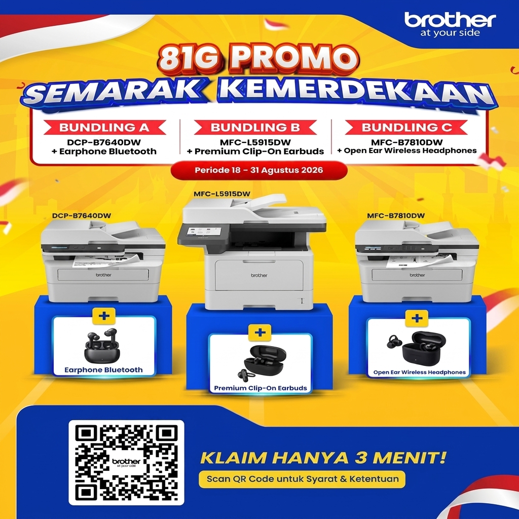 Brother Brother Printer Mono Laser DCP-B7640DW A4 WiFi - All In One (Print, Scan, Copy) Harga Rp 3.600.000 Toko Medan