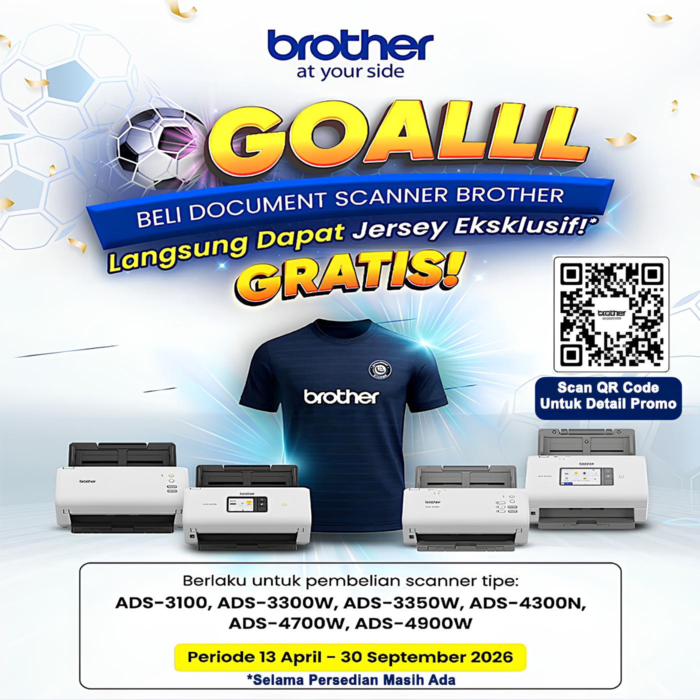 Brother Brother Scanner ADS-3350W Desktop Document Scanner Harga Rp 8.600.000 Toko Medan