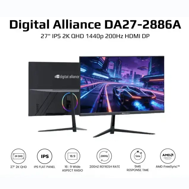 Digital Alliance Digital Alliance Monitor 27 Inch QHD DA27-BGS2886A Harga Rp 2.260.000 Toko Medan