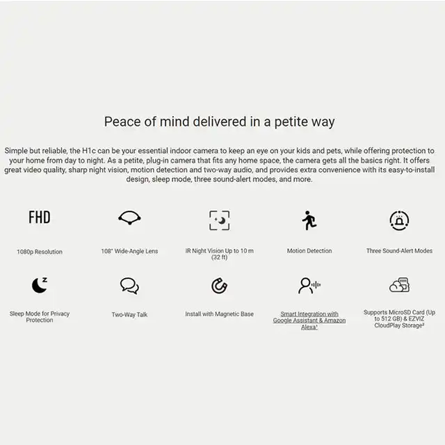 Ezviz Ezviz Camera H1C Wifi Smart Home Harga Rp 300.000 Toko Medan