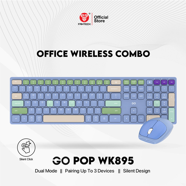 Fantech Fantech Keyboard Mouse GO POP WK895 Wireless 2 in 1 Portable Harga Rp 183.000 Toko Medan