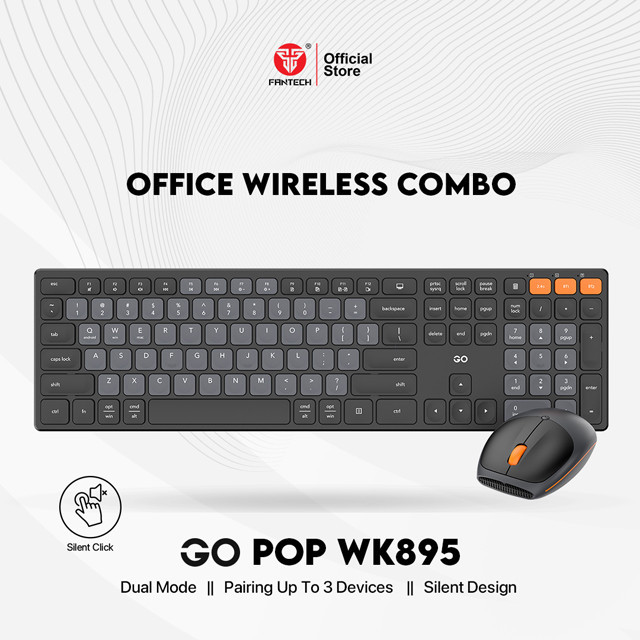 Fantech Fantech Keyboard Mouse GO POP WK895 Wireless 2 in 1 Portable Harga Rp 183.000 Toko Medan