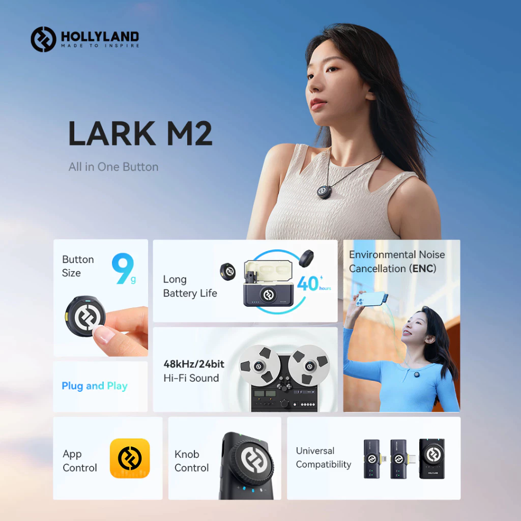 Hollyland Hollyland Lark M2 Duo Combo Microphone Mic Wireless Harga Rp 1.990.000 Toko Medan