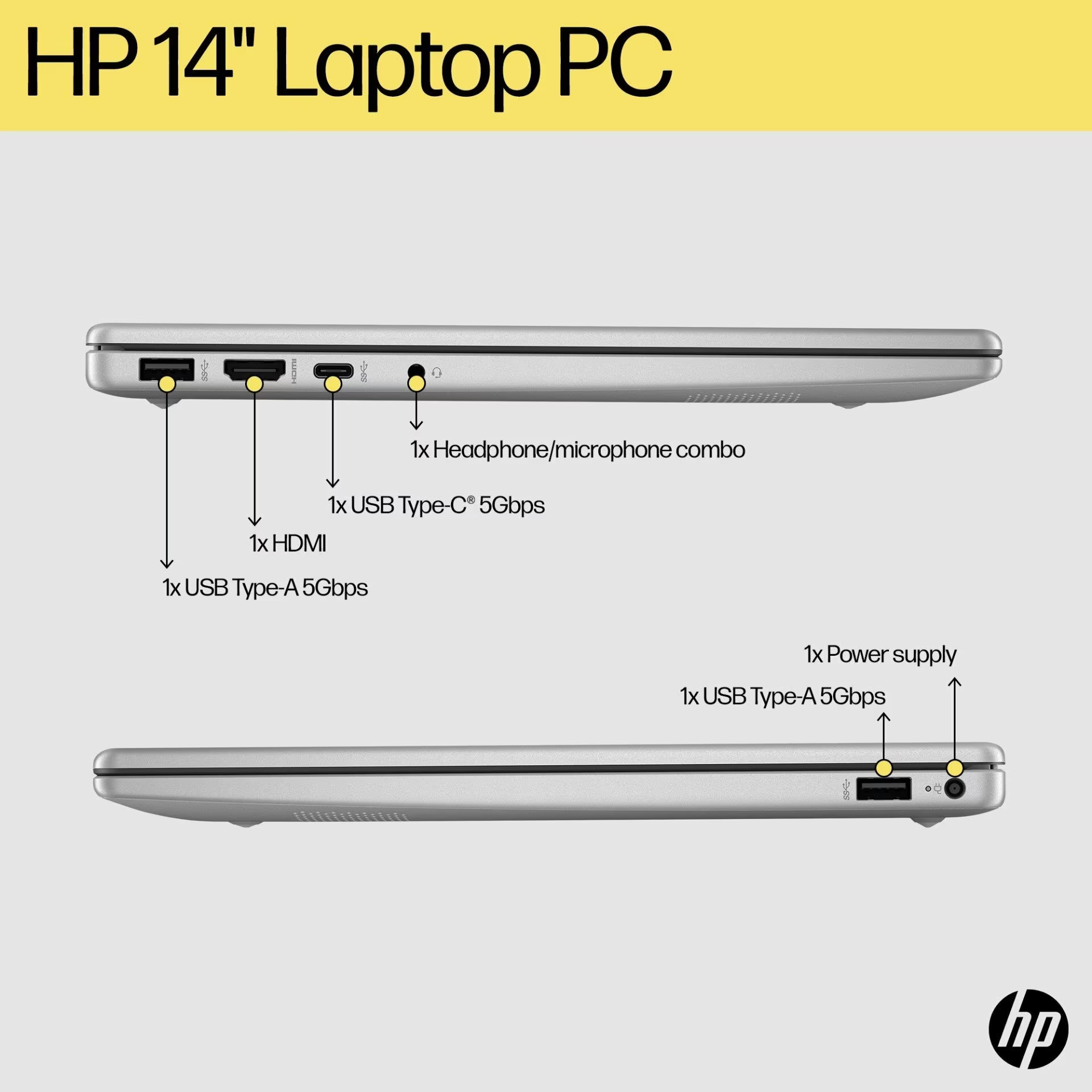 HP HP 14-em0730AU - BP0S5PA /AMD Ryzen 7-7730U/16GB/512GB SSD/AMD Radeon Graphics/14" FHD/Win 11 Home+OH24+M365/Silver/2Y ...